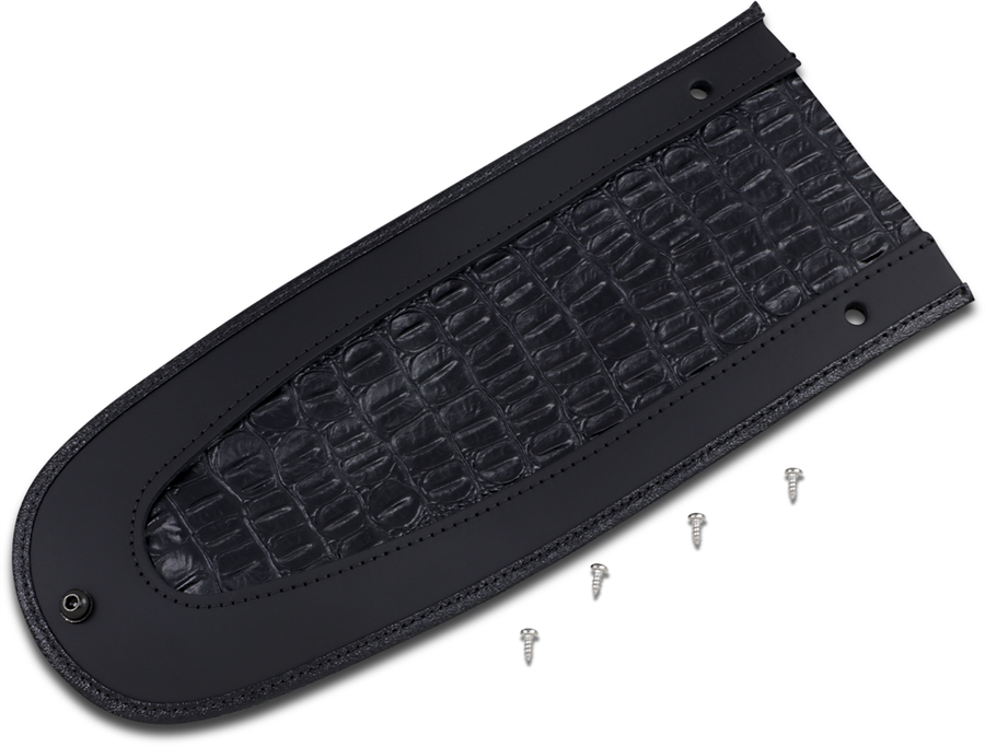 1405-0145 - DRAG SPECIALTIES Fender Skin - Embossed Faux Gator Leather Center 1405-0145