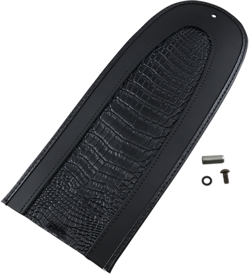 1405-0148 - DRAG SPECIALTIES Fender Skin - Embossed Faux Gator Leather Center 1405-0148