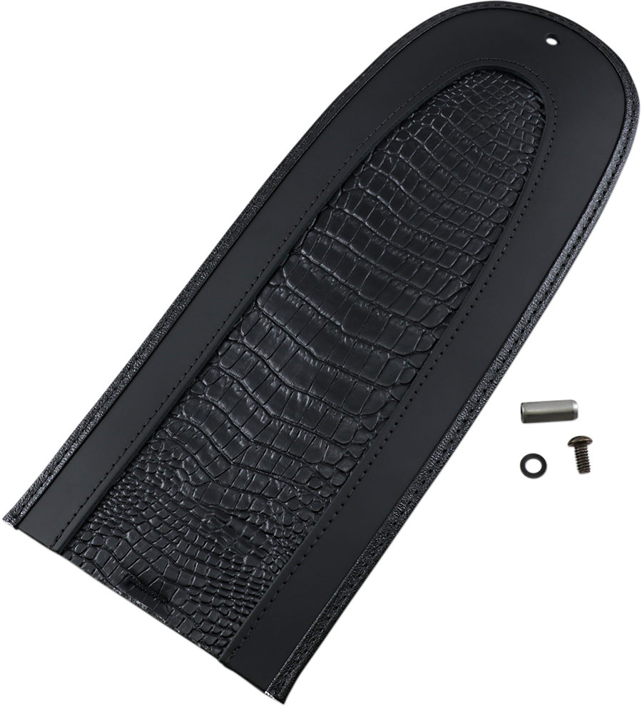 1405-0148 - DRAG SPECIALTIES Fender Skin - Embossed Faux Gator Leather Center 1405-0148