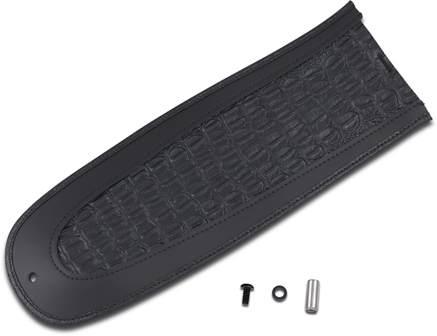 1405-0151 - DRAG SPECIALTIES Fender Skin - Embossed Faux Gator Leather Center 1405-0151