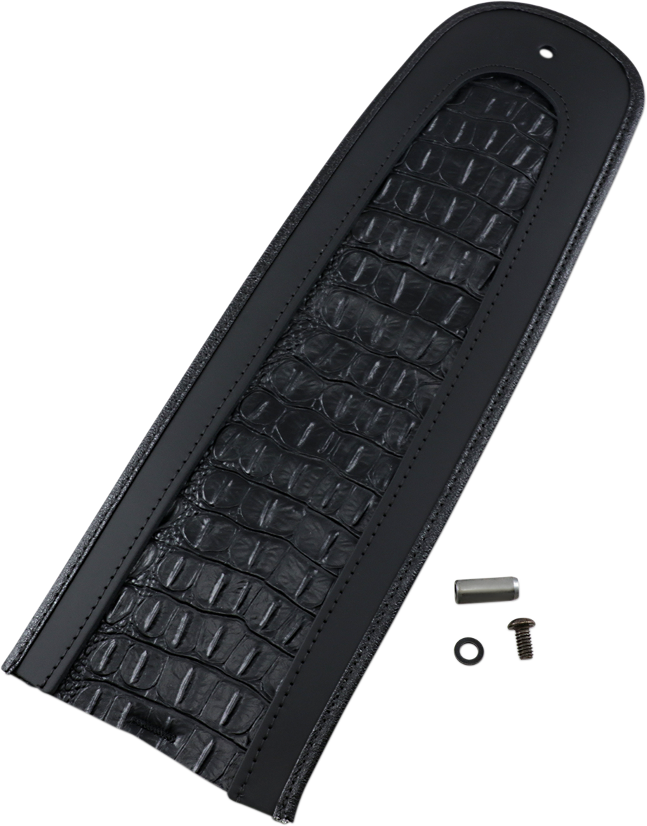 1405-0154 - DRAG SPECIALTIES Fender Skin - Embossed Faux Gator Leather Center 1405-0154