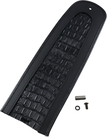 1405-0154 - DRAG SPECIALTIES Fender Skin - Embossed Faux Gator Leather Center 1405-0154