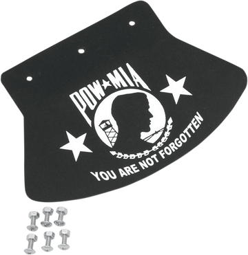 DRAG SPECIALTIES Mud Flap - POW-MIA - 9.5" W x 6.5" H 1420-0045