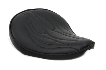 47-0085 - Black Solo Seat with Flame Stitch Small