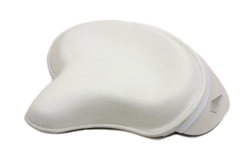 47-0264 - White Leather Police Style Solo Seat