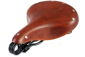 47-0611 - Double Steel Saddle Solo Seat Honey Brown