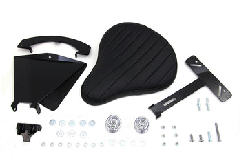 47-0811 - Black Leather Solo Seat With Mount Kit