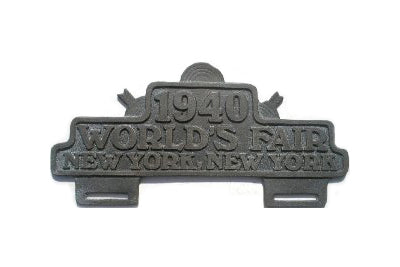 48-1940 - 1940 World's Fair License Plate Topper