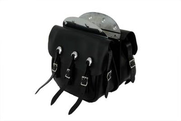 48-3121 - Replica Black Leather Saddlebag Set
