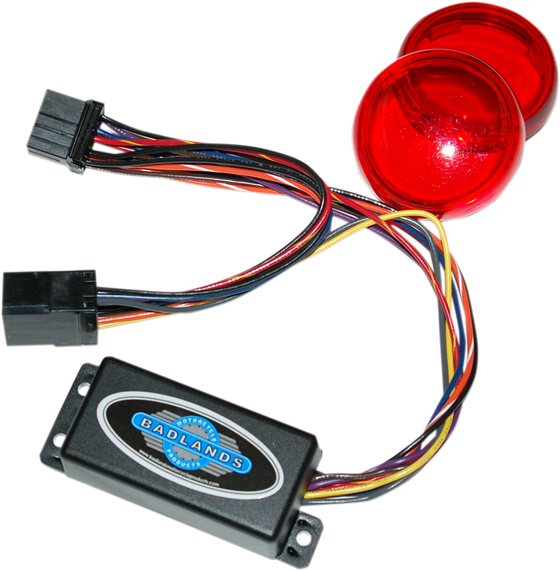 2050-0023 - BADLANDS Plug-In Illuminator with Red Lenses - 8 Pin ILL-03-RL-C