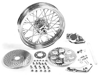 52-0600 - 16  x 3.00  Rear Wheel Kit with Caliper Chrome