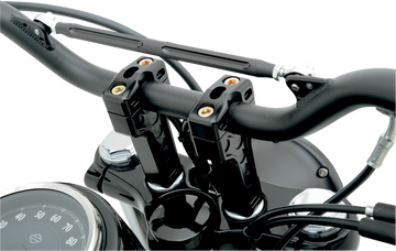 0602-0379 - JOKER MACHINE Risers - Dual - 4" - Harley Davidson - Black 03-864B