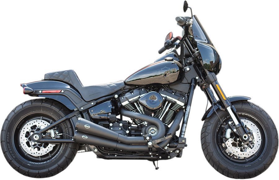 1800-2366 - S&S CYCLE Grand National 2-2 Exhaust for Softail - Black 550-0760