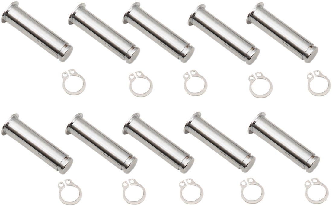 DRAG SPECIALTIES Pivot Pins - Lever - 10 Pack - Chrome 74112