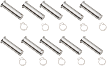 DRAG SPECIALTIES Pivot Pins - Lever - 10 Pack - Chrome 74112