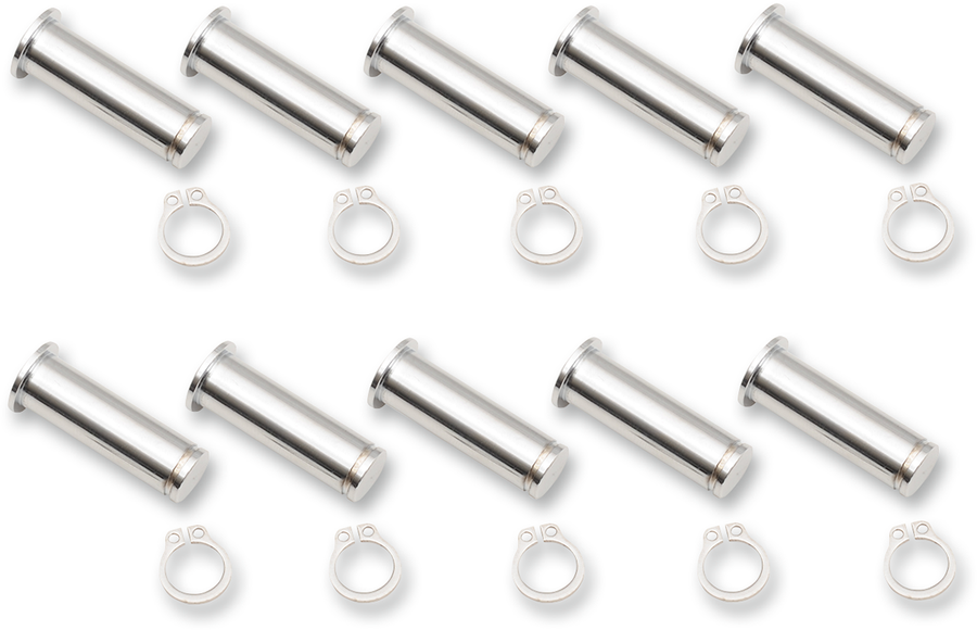 0617-0197 DRAG SPECIALTIES Pivot Pins - Lever - 10 Pack - Chrome 74113