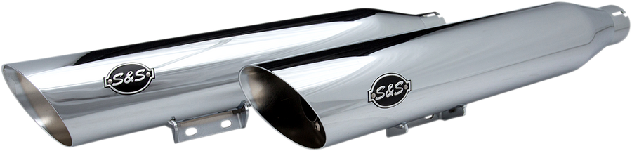 1801-1356 - S&S CYCLE Slash Cut Race Mufflers - Chrome 550-0739
