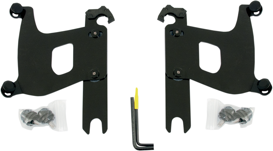 2320-0100- MEMPHIS SHADES Bullet Trigger Lock Mounting Kit - Covered Forks - Without Lightbar - Black MEB1975