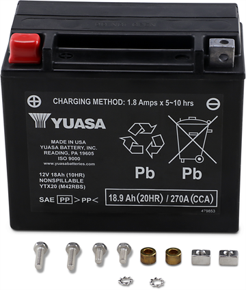 2113-0761 - YUASA AGM Battery - YTX20 YUAM42RBS