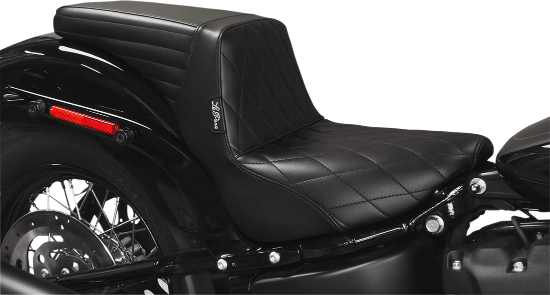 0802-1319 - LE PERA Kickflip Seat - Diamond - Black - Softail '18-'21 LYB-590DM