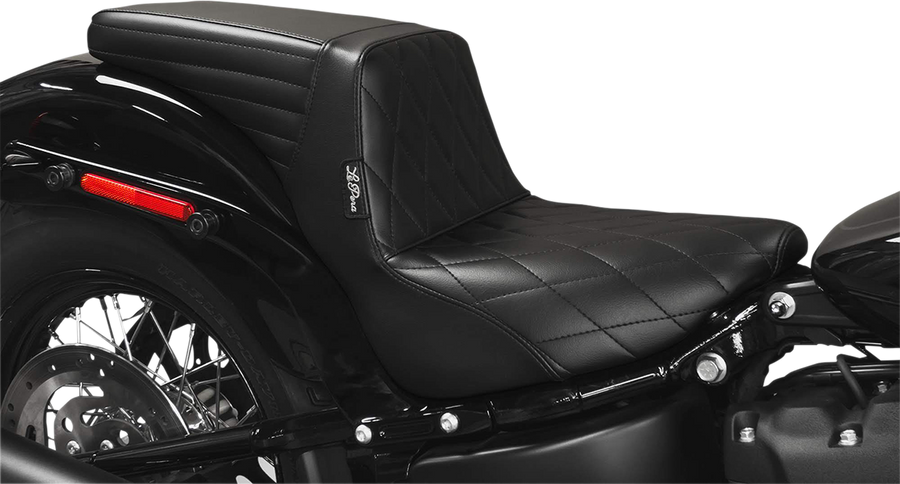 0802-1319 - LE PERA Kickflip Seat - Diamond - Black - Softail '18-'21 LYB-590DM