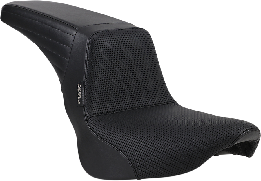 0802-1328 - LE PERA Kickflip Seat - Basketweave - Black - Softail '18-'21 LYX-590BW