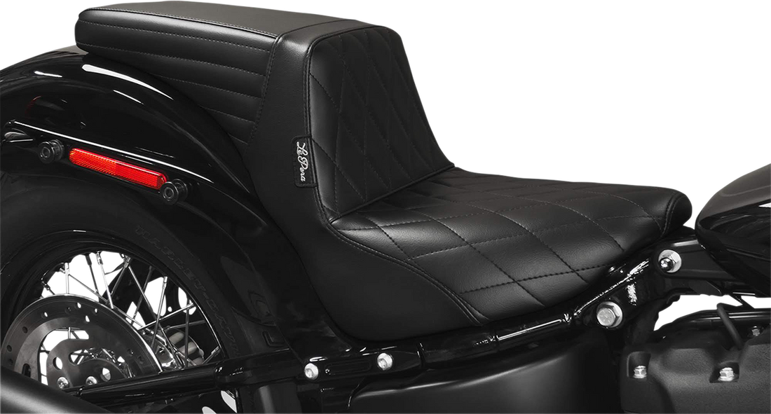 0802-1329 - LE PERA Kickflip Seat - Diamond - Black - Softail '18-'21 LYX-590DM