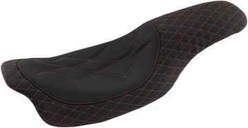 0801-1176 - MUSTANG Revere Journey Seat - Diamond - Red Stitched 74111AB