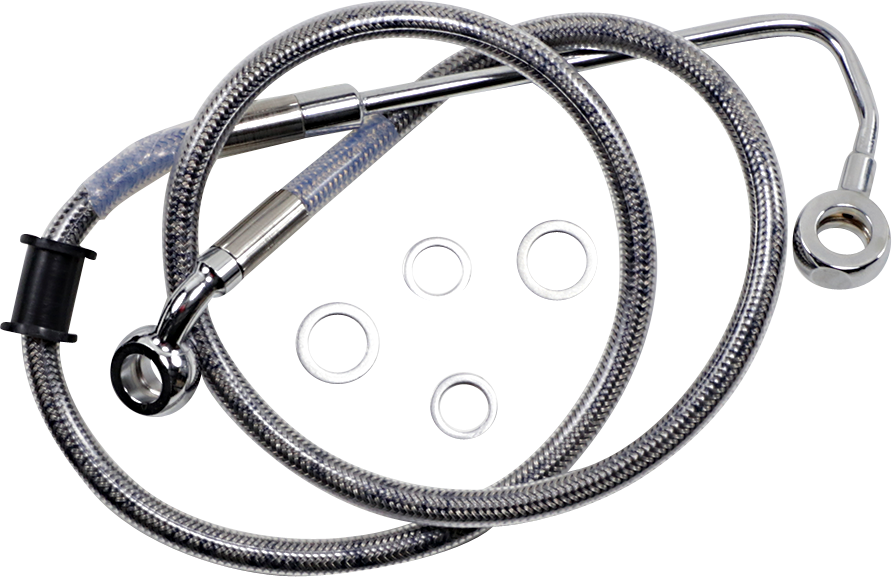 1741-5764 - DRAG SPECIALTIES Brake Line - Front (Upper) - Stainless Steel 618300