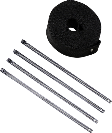 1861-1414 - CYCLE PERFORMANCE PROD. Exhaust Wrap Kit - Metallic Black - 2x25 CPP/9242
