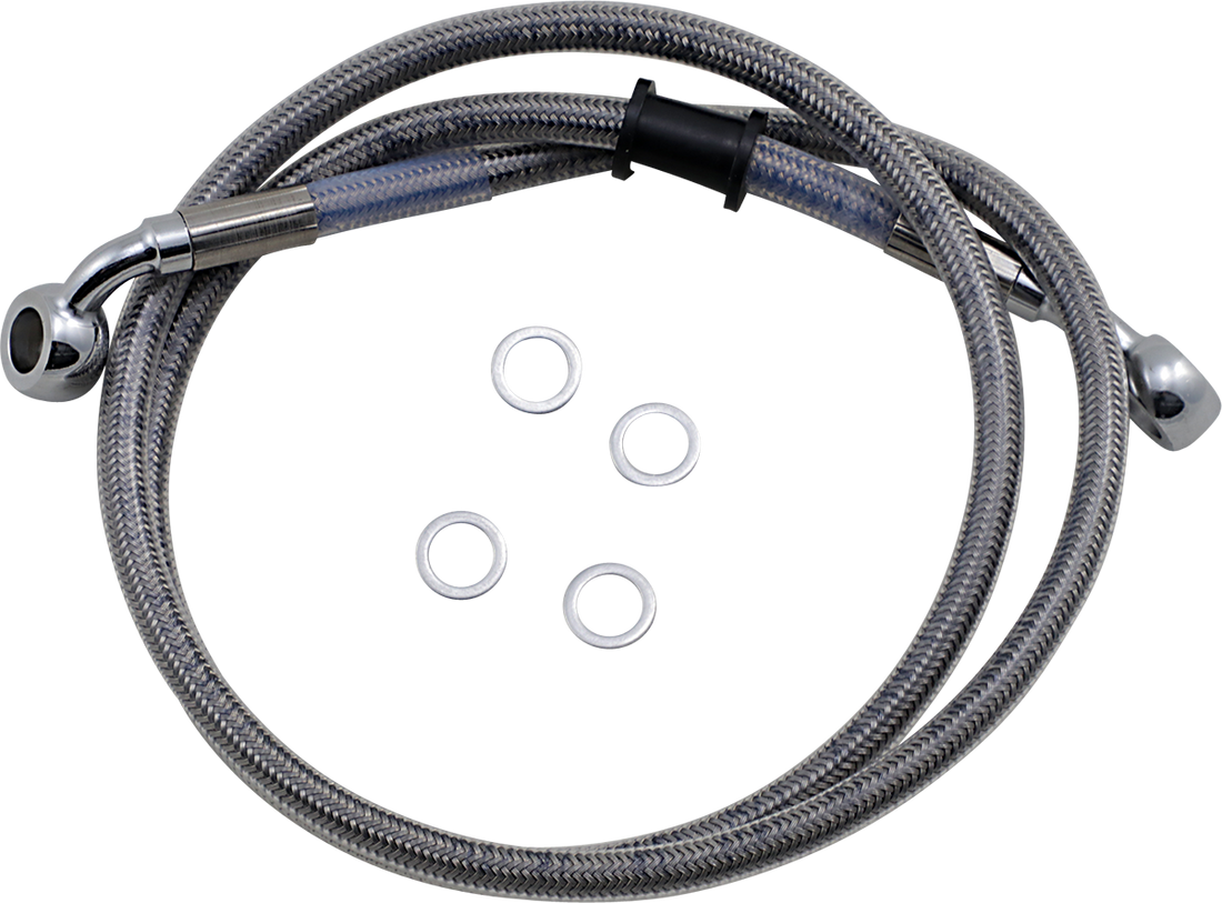 1741-5842 - DRAG SPECIALTIES Brake Line - Front (Upper) - Stainless Steel 618606