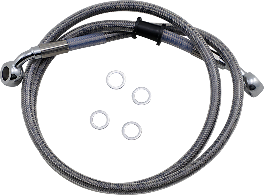 1741-5842 - DRAG SPECIALTIES Brake Line - Front (Upper) - Stainless Steel 618606