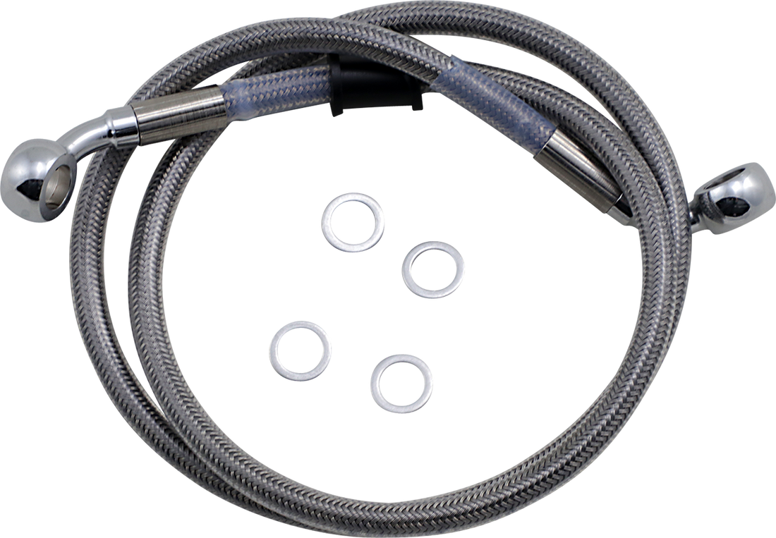 1741-5843 - DRAG SPECIALTIES Brake Line - Front (Upper) - Stainless Steel 618614