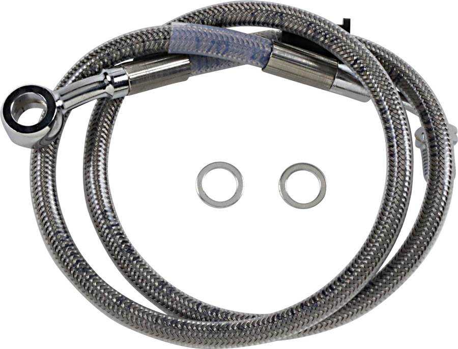 1741-5789 - DRAG SPECIALTIES Brake Line - +2" - Stainless Steel - '18-'22 Softail 618620-2