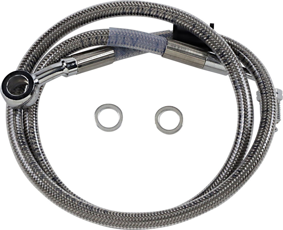 1741-5790 - DRAG SPECIALTIES Brake Line - +4" - Stainless Steel - '18-'22 Softail 618620-4