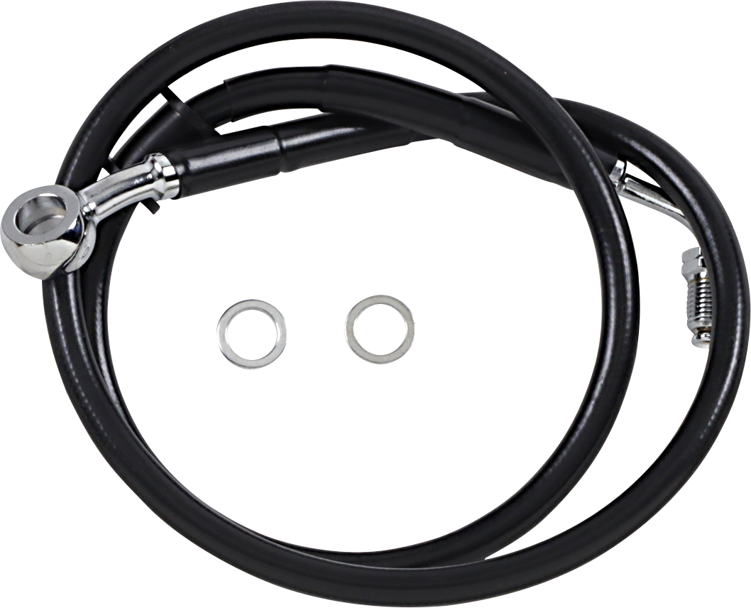 1741-5797 - DRAG SPECIALTIES Brake Line - +6" - Black - '18-'22 Softail 618620-6BLK