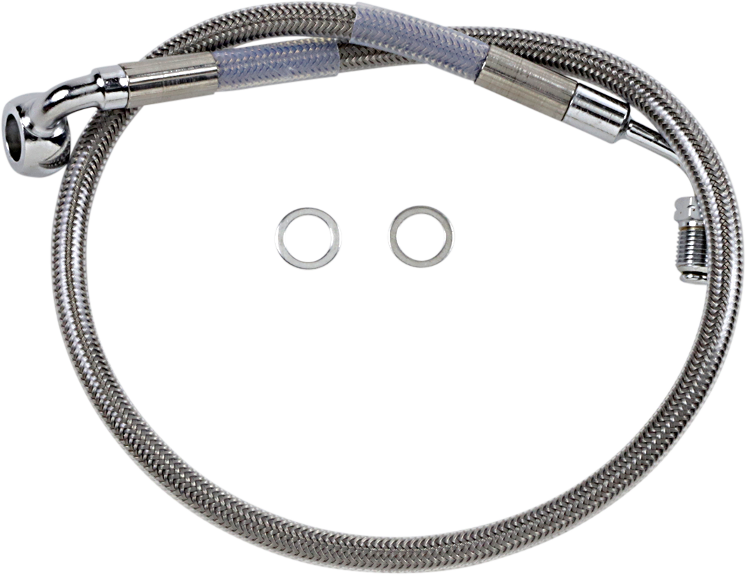 1741-5800 - DRAG SPECIALTIES Brake Line - Front (Upper) - Stainless Steel 618601