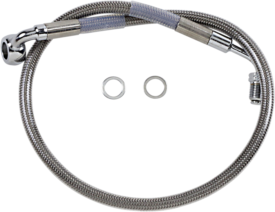 1741-5800 - DRAG SPECIALTIES Brake Line - Front (Upper) - Stainless Steel 618601