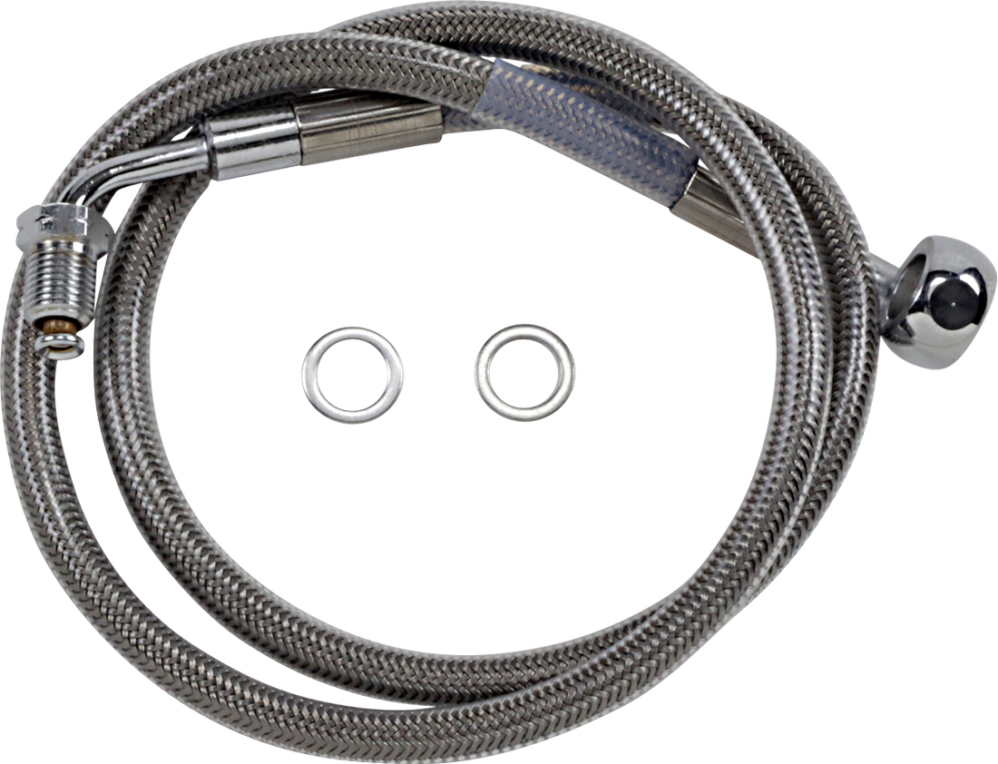 1741-5804 - DRAG SPECIALTIES Brake Line - +8" - Stainless Steel - '18-'21 Softail 618601-8