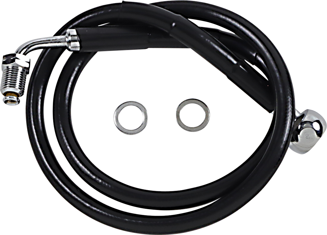 1741-5809 - DRAG SPECIALTIES Brake Line - +6" - Black - '18-'21 Softail 618601-6BLK