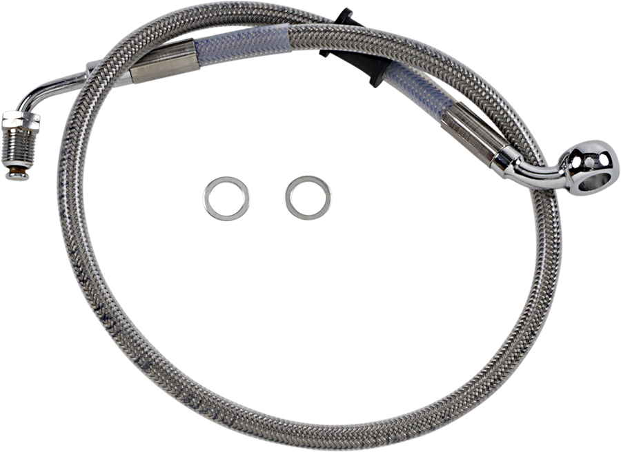 1741-5812 - DRAG SPECIALTIES Brake Line - Front (Upper) - Stainless Steel 618604