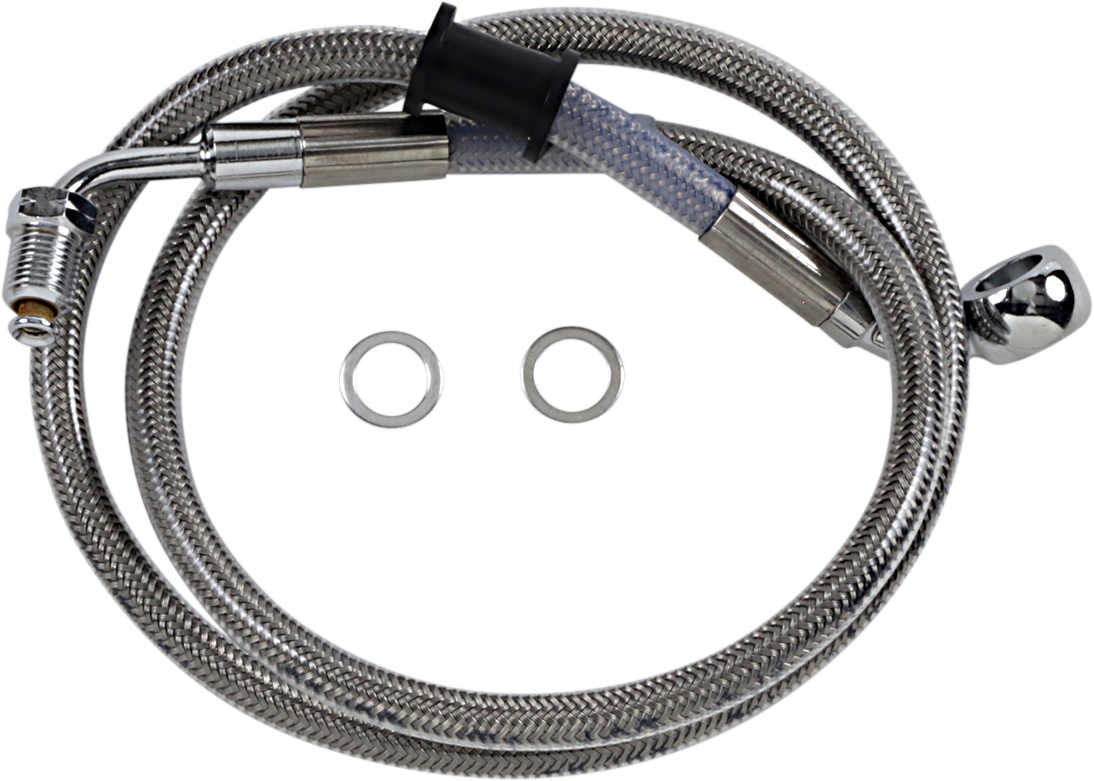 1741-5816 - DRAG SPECIALTIES Brake Line - +8" - Stainless Steel - '18-'21 Softail 618604-8