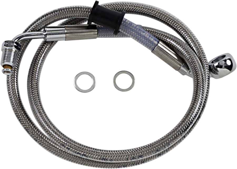 1741-5816 - DRAG SPECIALTIES Brake Line - +8" - Stainless Steel - '18-'21 Softail 618604-8