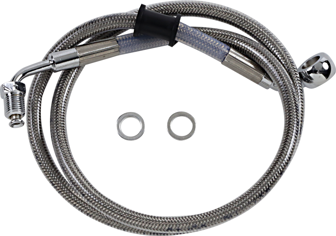 1741-5817 - DRAG SPECIALTIES Brake Line - +10" - Stainless Steel - '18-'21 Softail 618604-10