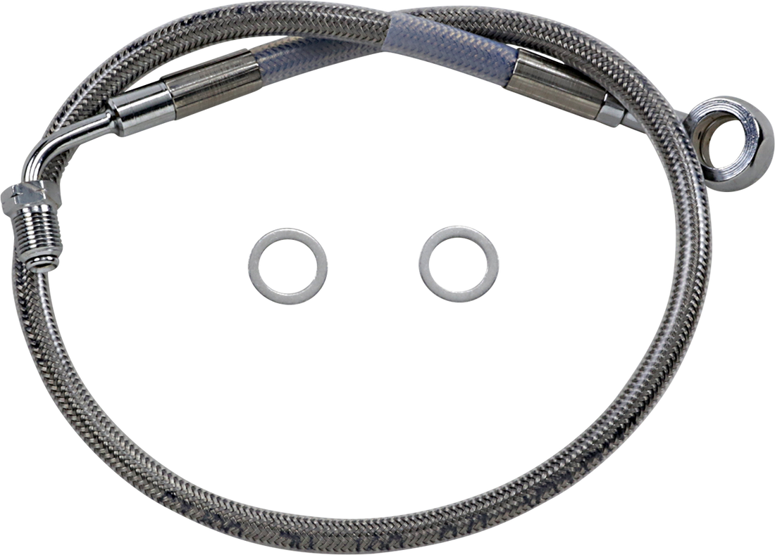 1741-5824 - DRAG SPECIALTIES Brake Line - Front (Upper) - Stainless Steel 618631