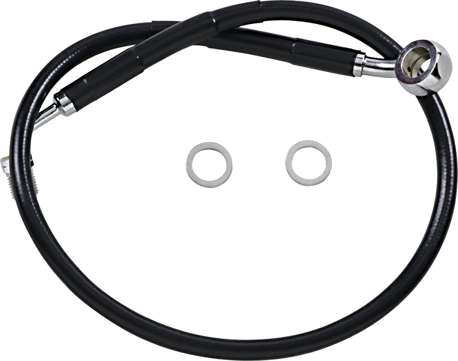 1741-5831 - DRAG SPECIALTIES Brake Line - +2" - Black - '18-'22 Softail 618631-2BLK