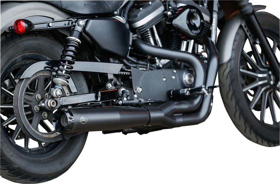 1800-2477 - S&S CYCLE 2:1 Black Exhaust for '07-'13 XL 550-0951