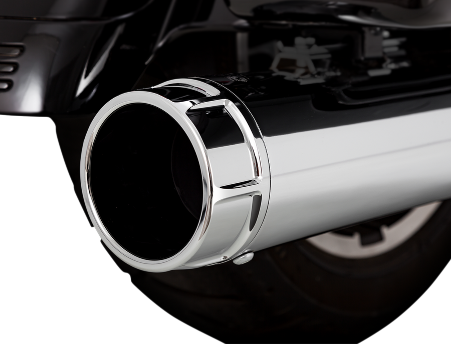 1801-1458 - VANCE & HINES 4-1/2" Torquer Mufflers for '95-'16 FL - Chrome 16673