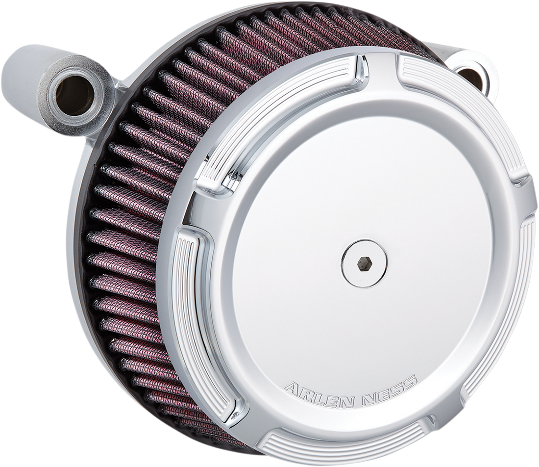 1010-2075 - ARLEN NESS Beveled Synthetic Stage-1 Air Cleaner - Chrome 50-845