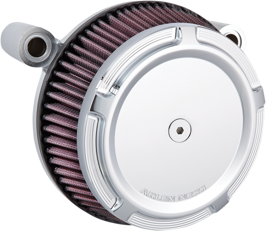 1010-2075 - ARLEN NESS Beveled Synthetic Stage-1 Air Cleaner - Chrome 50-845